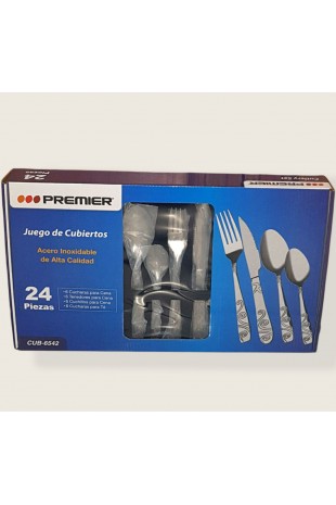 CUBIERTOS 24 PCS. ACERO INOX.