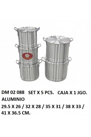 OLLAS ALUMINIO SET X 5 PCS.